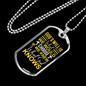 What God Knows Necklace Stainless Steel or 18k Gold Dog Tag 24" Chain-Express Your Love Gifts