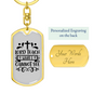 What I Cannot See Cross Keychain Stainless Steel or 18k Gold Dog Tag Keyring-Express Your Love Gifts