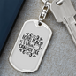 What I Cannot See Keychain Stainless Steel or 18k Gold Dog Tag Keyring-Express Your Love Gifts