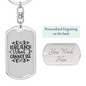 What I Cannot See Keychain Stainless Steel or 18k Gold Dog Tag Keyring-Express Your Love Gifts
