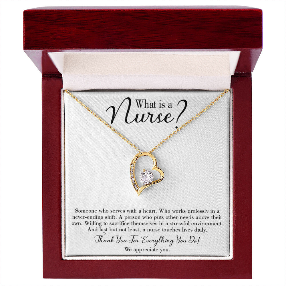 What is a Nurse Healthcare Medical Worker Nurse Appreciation Gift Forever Necklace w Message Card-Express Your Love Gifts