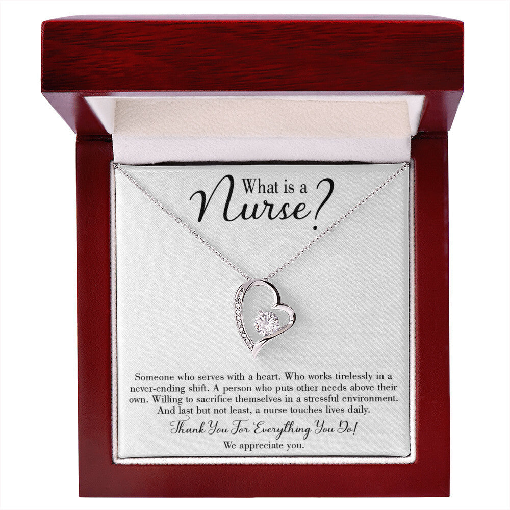 What is a Nurse Healthcare Medical Worker Nurse Appreciation Gift Forever Necklace w Message Card-Express Your Love Gifts