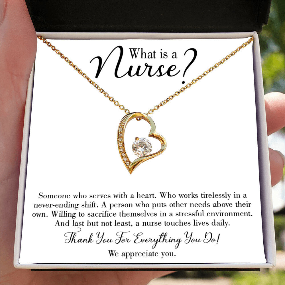 What is a Nurse Healthcare Medical Worker Nurse Appreciation Gift Forever Necklace w Message Card-Express Your Love Gifts