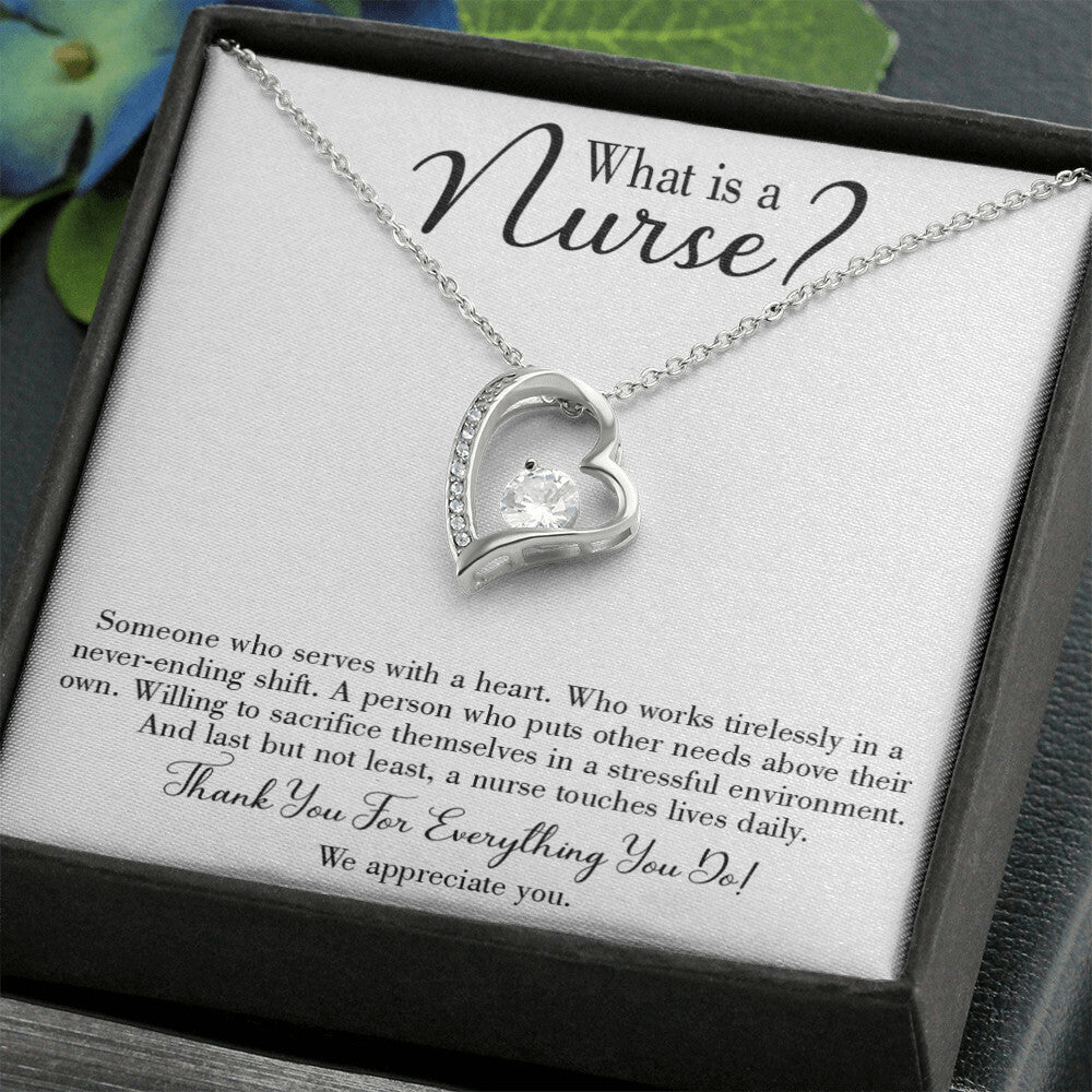 What is a Nurse Healthcare Medical Worker Nurse Appreciation Gift Forever Necklace w Message Card-Express Your Love Gifts