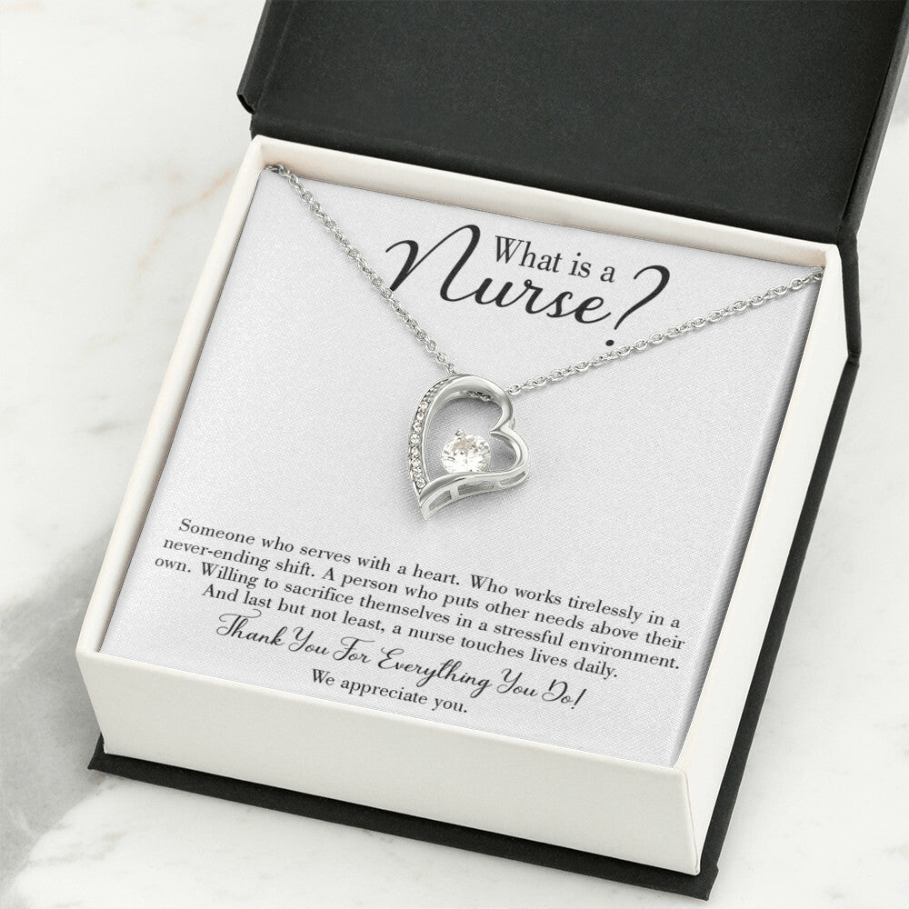 What is a Nurse Healthcare Medical Worker Nurse Appreciation Gift Forever Necklace w Message Card-Express Your Love Gifts