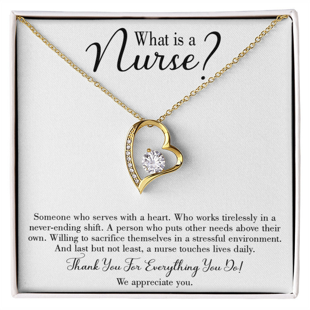 What is a Nurse Healthcare Medical Worker Nurse Appreciation Gift Forever Necklace w Message Card-Express Your Love Gifts
