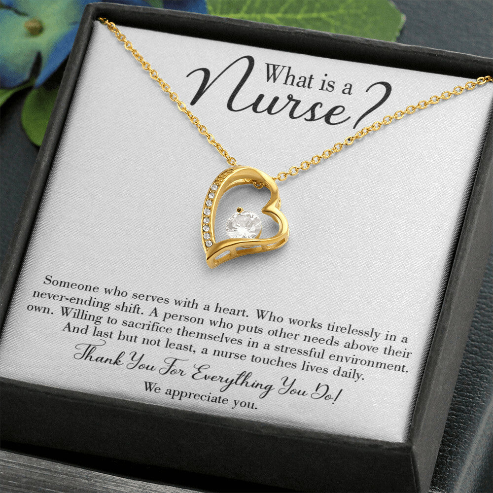 What is a Nurse Healthcare Medical Worker Nurse Appreciation Gift Forever Necklace w Message Card-Express Your Love Gifts