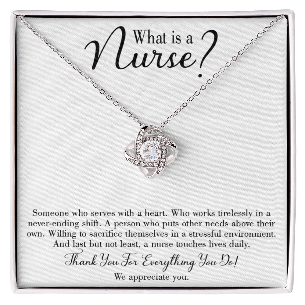 What is a Nurse Healthcare Medical Worker Nurse Appreciation Gift Infinity Knot Necklace Message Card-Express Your Love Gifts