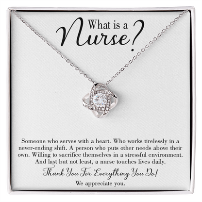 What is a Nurse Healthcare Medical Worker Nurse Appreciation Gift Infinity Knot Necklace Message Card-Express Your Love Gifts