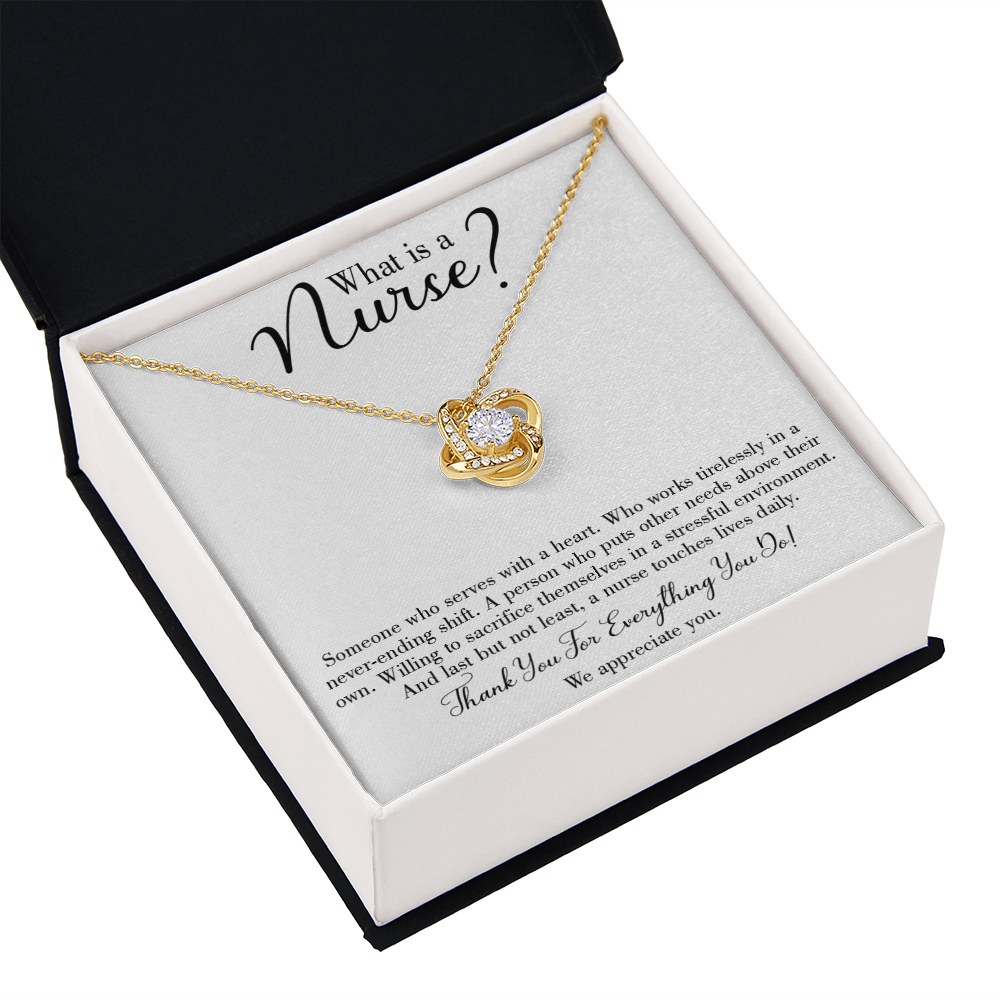 What is a Nurse Healthcare Medical Worker Nurse Appreciation Gift Infinity Knot Necklace Message Card-Express Your Love Gifts