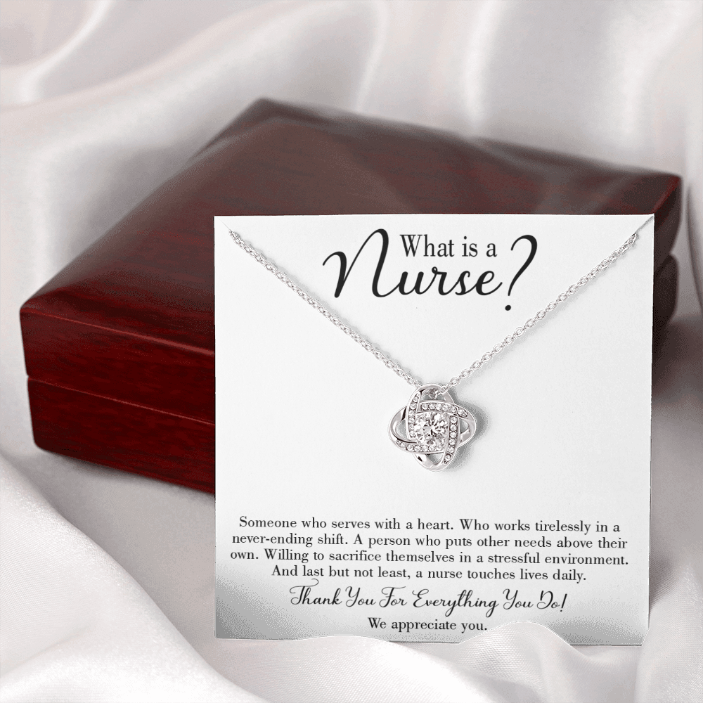 What is a Nurse Healthcare Medical Worker Nurse Appreciation Gift Infinity Knot Necklace Message Card-Express Your Love Gifts