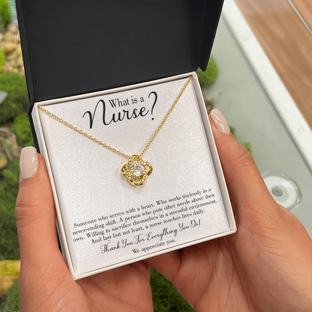 What is a Nurse Healthcare Medical Worker Nurse Appreciation Gift Infinity Knot Necklace Message Card-Express Your Love Gifts