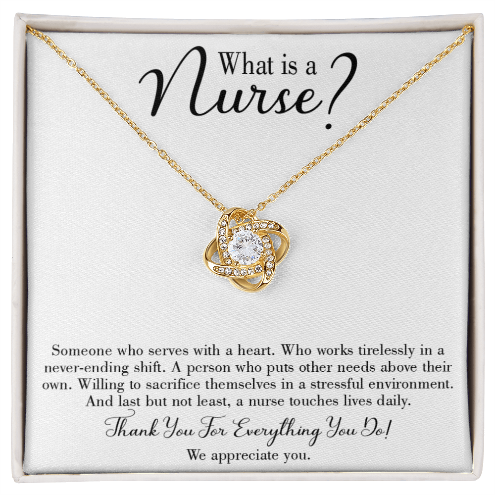 What is a Nurse Healthcare Medical Worker Nurse Appreciation Gift Infinity Knot Necklace Message Card-Express Your Love Gifts