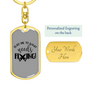What Needs Fixing Swivel Keychain Woodworker Dog Tag Stainless Steel or 18k Gold-Express Your Love Gifts