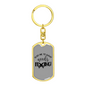 What Needs Fixing Swivel Keychain Woodworker Dog Tag Stainless Steel or 18k Gold-Express Your Love Gifts