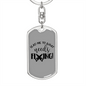 What Needs Fixing Swivel Keychain Woodworker Dog Tag Stainless Steel or 18k Gold-Express Your Love Gifts