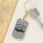 What Needs Fixing Swivel Keychain Woodworker Dog Tag Stainless Steel or 18k Gold-Express Your Love Gifts