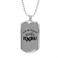 What Needs Fixing Woodworker Dog Tag Stainless Steel or 18k Gold W 24"-Express Your Love Gifts