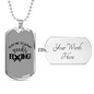 What Needs Fixing Woodworker Dog Tag Stainless Steel or 18k Gold W 24"-Express Your Love Gifts