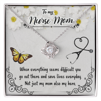When Everything Seems Healthcare Medical Worker Nurse Appreciation Gift Infinity Knot Necklace Message Card-Express Your Love Gifts