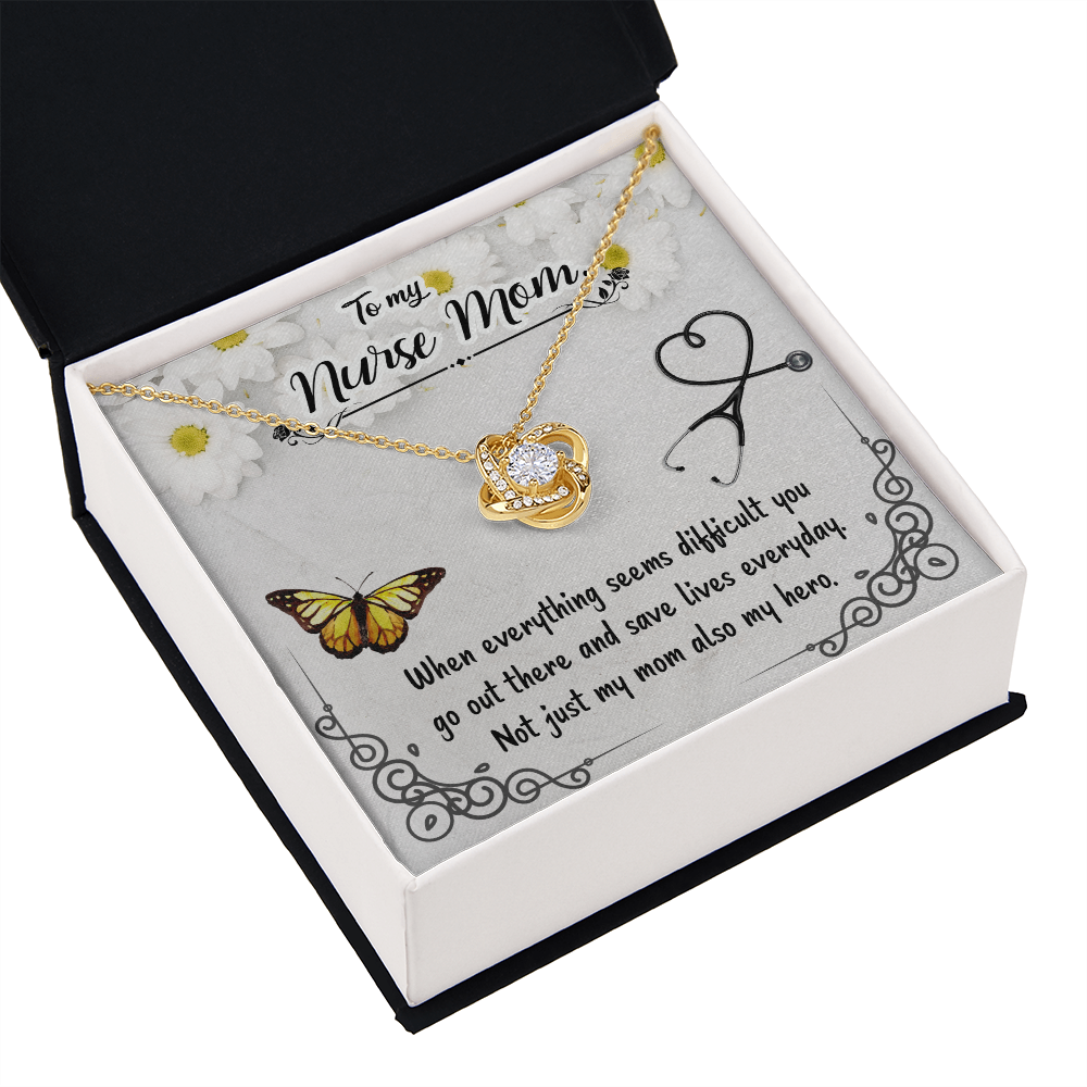 When Everything Seems Healthcare Medical Worker Nurse Appreciation Gift Infinity Knot Necklace Message Card-Express Your Love Gifts