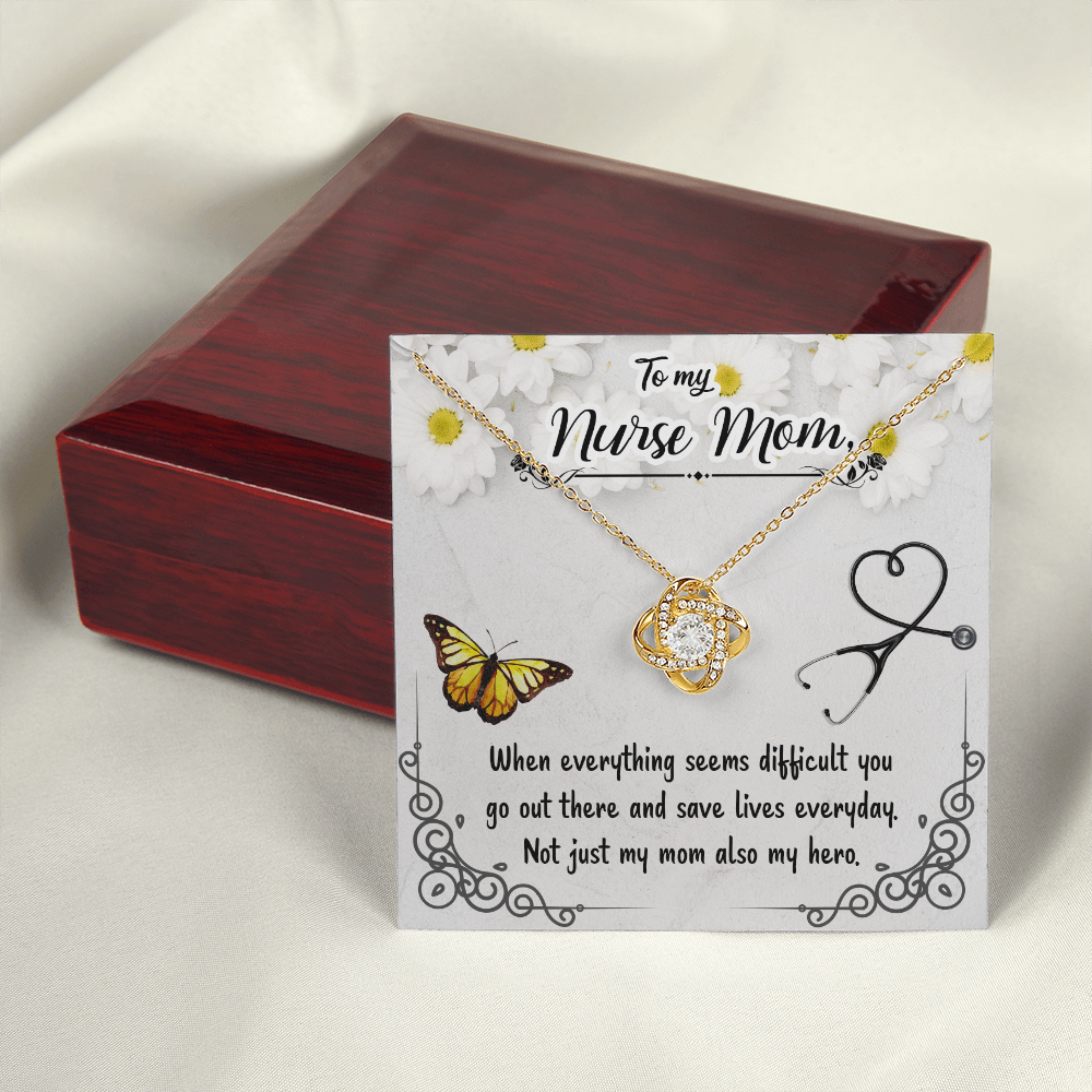 When Everything Seems Healthcare Medical Worker Nurse Appreciation Gift Infinity Knot Necklace Message Card-Express Your Love Gifts