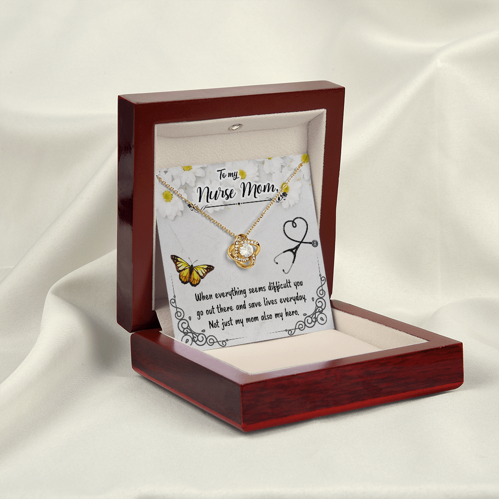 When Everything Seems Healthcare Medical Worker Nurse Appreciation Gift Infinity Knot Necklace Message Card-Express Your Love Gifts