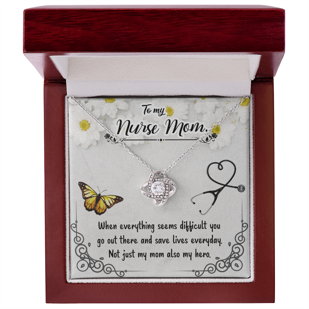 When Everything Seems Healthcare Medical Worker Nurse Appreciation Gift Infinity Knot Necklace Message Card-Express Your Love Gifts