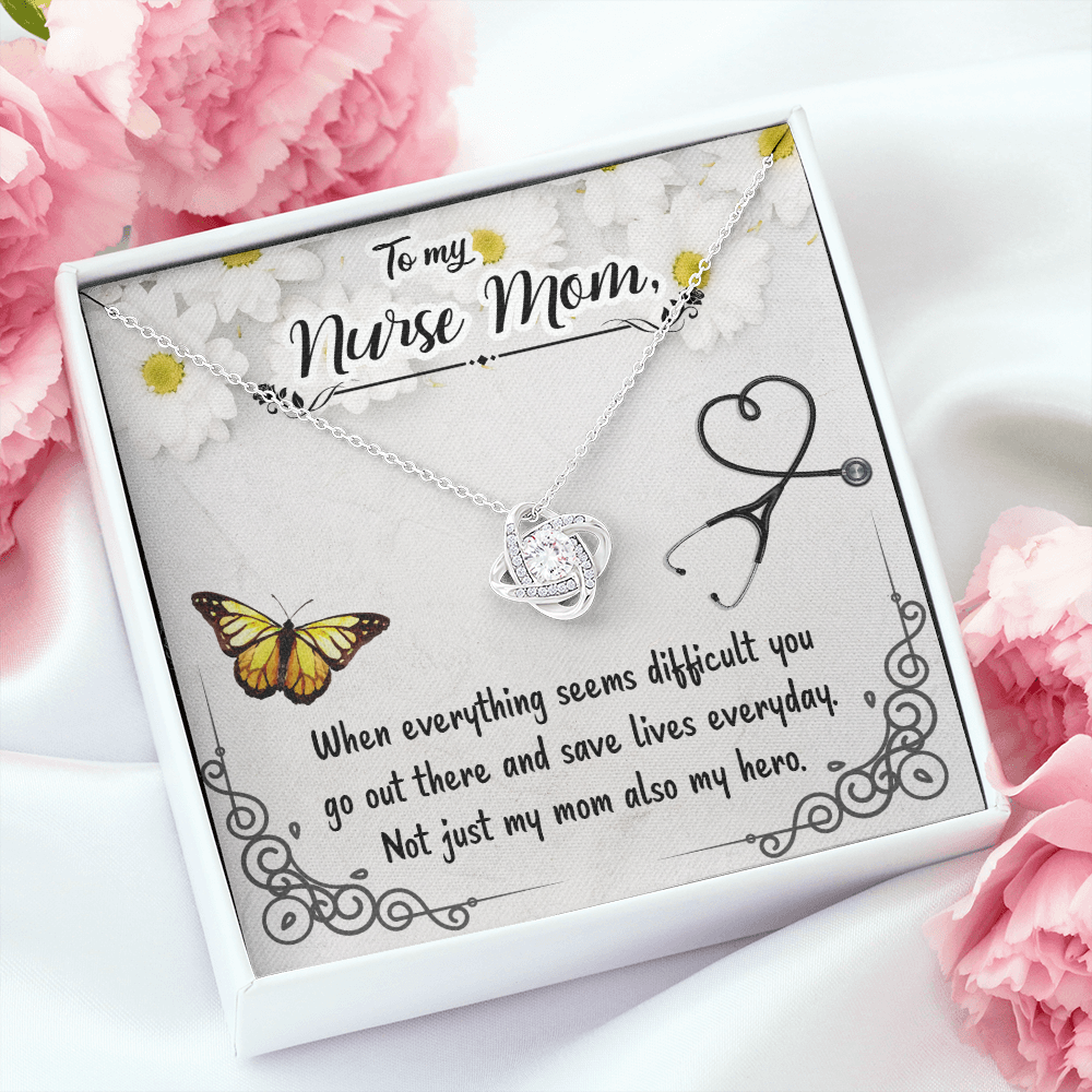 When Everything Seems Healthcare Medical Worker Nurse Appreciation Gift Infinity Knot Necklace Message Card-Express Your Love Gifts