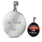 When Go Through Deep Waters Isaiah 43:2 Christian Necklace Circle Pendant Stainless Steel or 18k Gold 18-22-Express Your Love Gifts