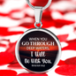 When Go Through Deep Waters Isaiah 43:2 Christian Necklace Circle Pendant Stainless Steel or 18k Gold 18-22-Express Your Love Gifts