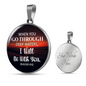 When Go Through Deep Waters Isaiah 43:2 Christian Necklace Circle Pendant Stainless Steel or 18k Gold 18-22-Express Your Love Gifts