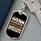 When Grandpa Can'T Fix Swivel Keychain Woodworker Dog Tag Stainless Steel or 18k Gold-Express Your Love Gifts