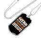 When Grandpa Can'T Fix Woodworker Dog Tag Stainless Steel or 18k Gold W 24"-Express Your Love Gifts