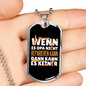 When Grandpa Can'T Fix Woodworker Dog Tag Stainless Steel or 18k Gold W 24"-Express Your Love Gifts