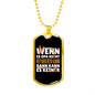 When Grandpa Can'T Fix Woodworker Dog Tag Stainless Steel or 18k Gold W 24"-Express Your Love Gifts