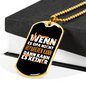 When Grandpa Can'T Fix Woodworker Dog Tag Stainless Steel or 18k Gold W 24"-Express Your Love Gifts