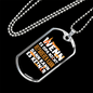 When Grandpa Can'T Fix Woodworker Dog Tag Stainless Steel or 18k Gold W 24"-Express Your Love Gifts