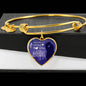 When I'm With You Every Moment Counts Heart Bangle Stainless Steel or 18k Gold 18-22"-Express Your Love Gifts