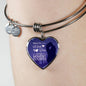 When I'm With You Every Moment Counts Heart Bangle Stainless Steel or 18k Gold 18-22"-Express Your Love Gifts