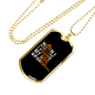 When I Need a Hand Necklace Stainless Steel or 18k Gold Dog Tag 24" Chain-Express Your Love Gifts