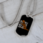 When I Need a Hand Necklace Stainless Steel or 18k Gold Dog Tag 24" Chain-Express Your Love Gifts