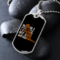 When I Need a Hand Necklace Stainless Steel or 18k Gold Dog Tag 24" Chain-Express Your Love Gifts