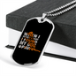 When I Need a Hand Necklace Stainless Steel or 18k Gold Dog Tag 24" Chain-Express Your Love Gifts