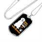 When Life Gets Complicated Necklace Stainless Steel or 18k Gold Dog Tag 24" Chain-Express Your Love Gifts