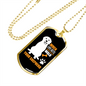 When Life Gets Complicated Necklace Stainless Steel or 18k Gold Dog Tag 24" Chain-Express Your Love Gifts