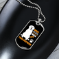 When Life Gets Complicated Necklace Stainless Steel or 18k Gold Dog Tag 24" Chain-Express Your Love Gifts