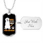 When Life Gets Complicated Necklace Stainless Steel or 18k Gold Dog Tag 24" Chain-Express Your Love Gifts