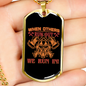 When Others Run Out Firefighter Gift Stainless Steel or 18k Gold Dog Tag 24" Chain-Express Your Love Gifts