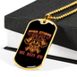 When Others Run Out Firefighter Gift Stainless Steel or 18k Gold Dog Tag 24" Chain-Express Your Love Gifts